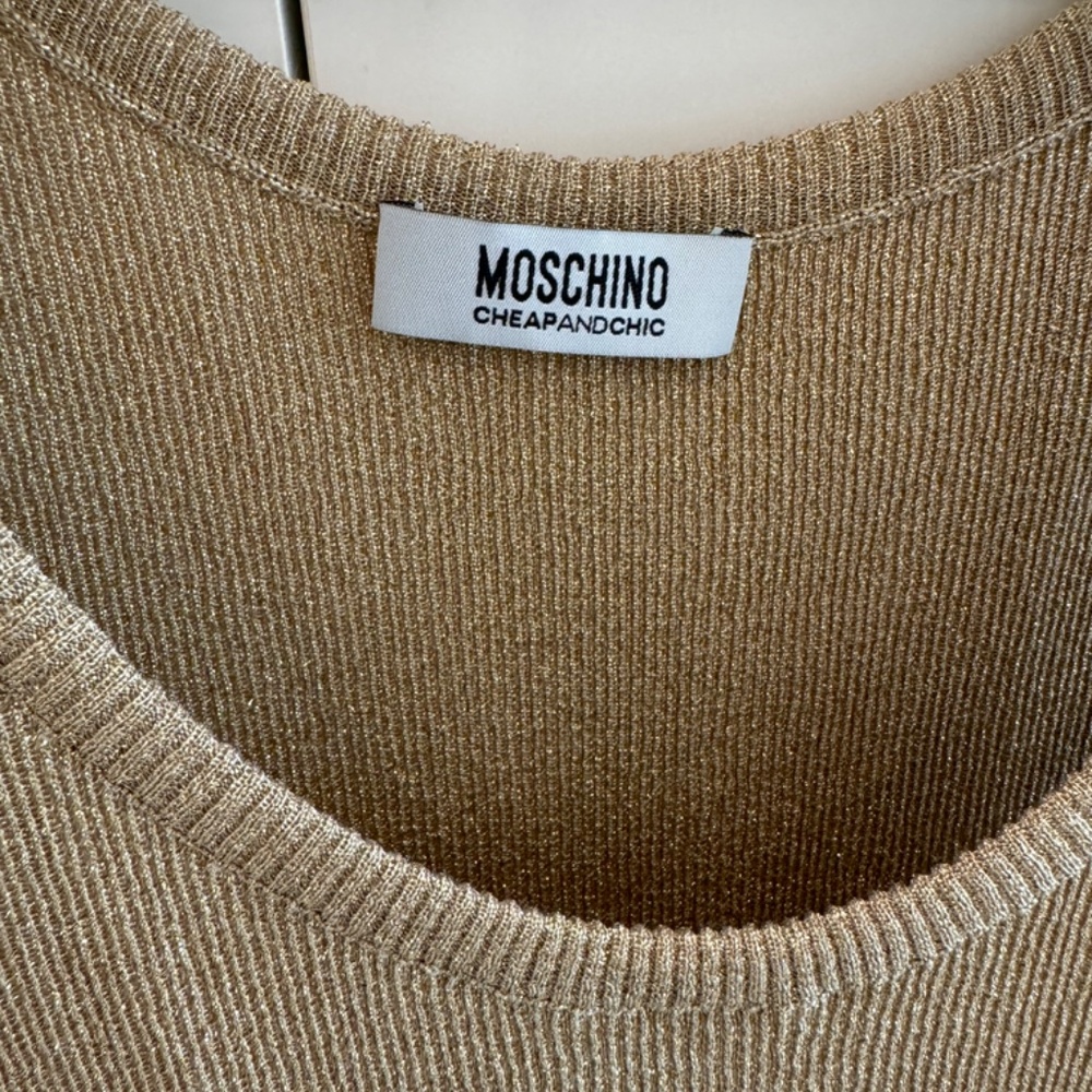 Moschino Perfect Party Dress - Gold Size 10 - Picture 8 of 14